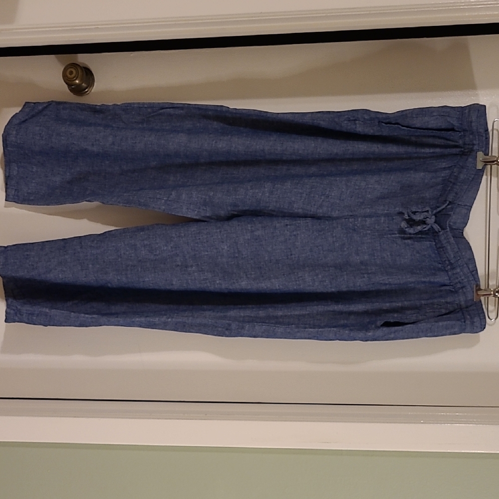 Old Navy Blue Wide Leg LINEN Pants